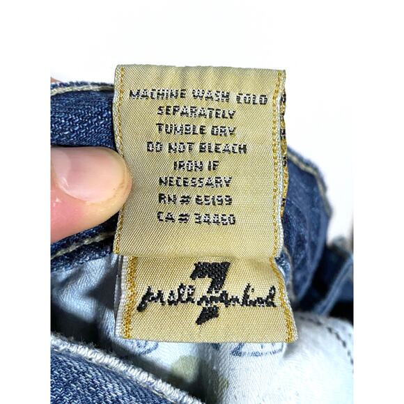 7 For All Mankind Jeans Womens 27 Boot Cut Medium Wash Low Rise Actual 29 x 29 - Picture 11 of 12